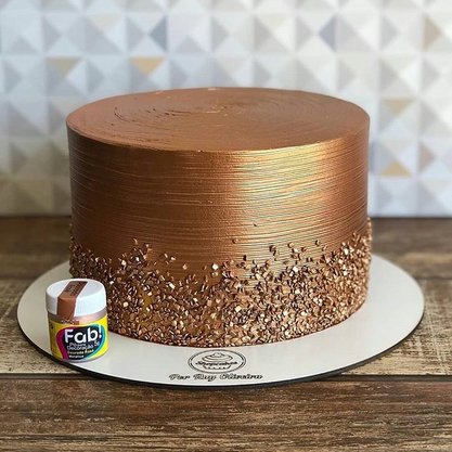 Pó decorativo Fab! Metálico Dourado Rosé 5g