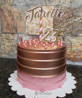 Pó decorativo Fab! Metálico Dourado Rosé 5g