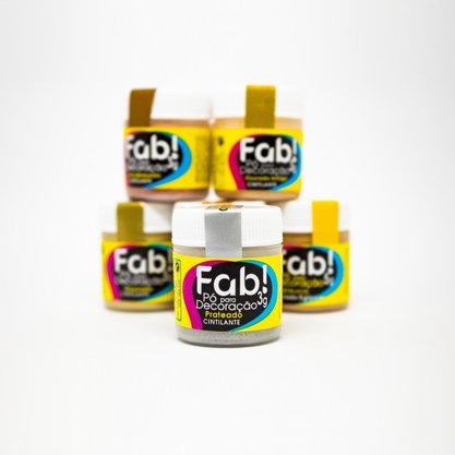 Pó decorativo Fab! Metálico Prateado 3g