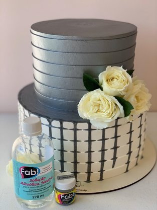 Pó decorativo Fab! Metálico Prateado 3g