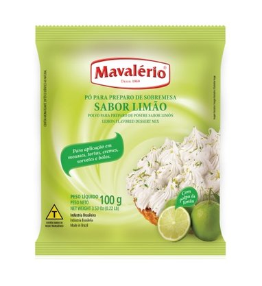 Pó para sobremesa sabor Limão 100g – Mavalério 