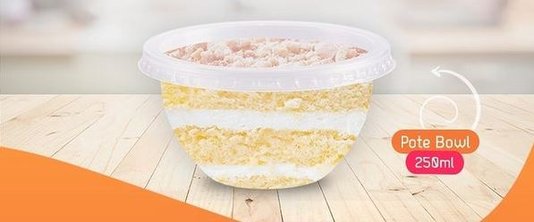 Pote Bowl com tampa 250ml – 20 unidades - Prafesta