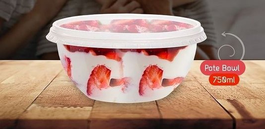 Pote Bowl com tampa 750ml – 20 unidades - Prafesta