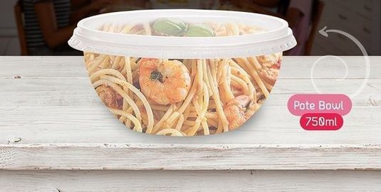Pote Bowl com tampa 750ml – 20 unidades - Prafesta