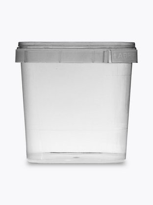 Pote Quadrado 220ml com Tampa e Lacre com 10 Un. – Plastilânia 