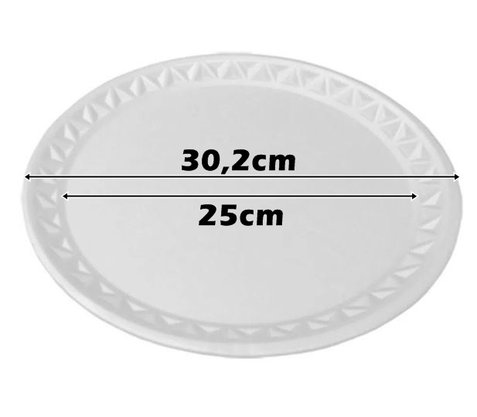 Prato de Isopor EPS redondo MP25 - unidade- Meiwa 