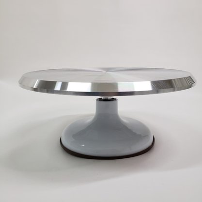 Prato Giratório Bailarina Aço Inox para bolo 30,5cm – Prime Chef