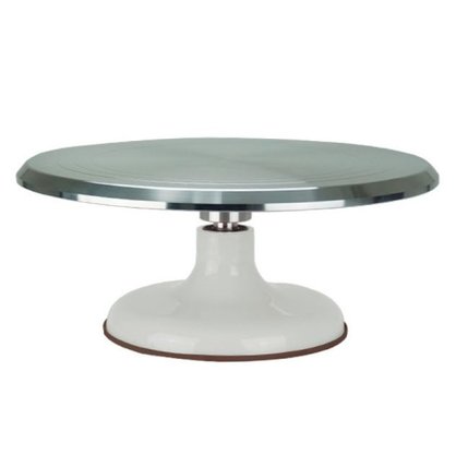 Prato Giratório Bailarina Aço Inox para bolo 30,5cm – Prime Chef
