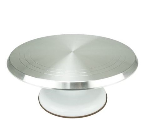 Prato Giratório Bailarina Aço Inox para bolo 30,5cm – Prime Chef