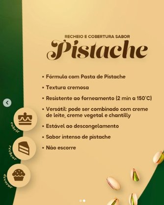 Recheio e Cobertura Pistache 1.01kg – Bom Princípio