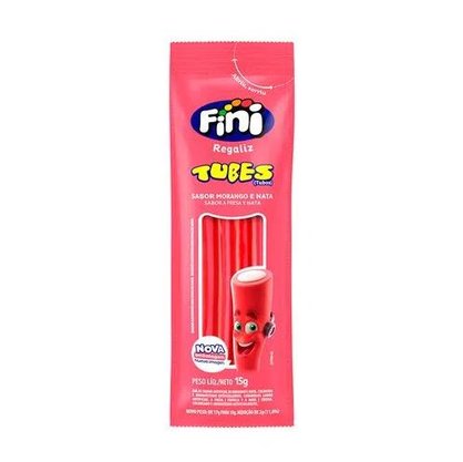 Regaliz Fini Tubes 12x15g Morango e Nata