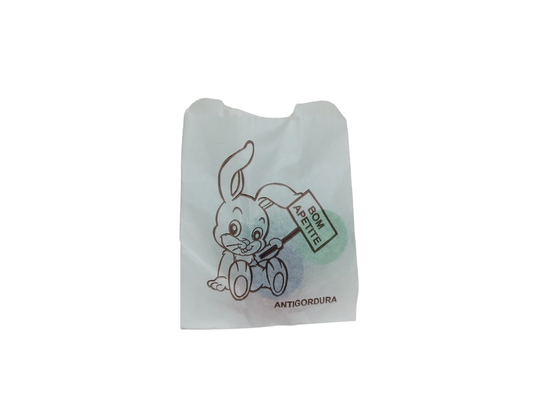 Saco Branco de Papel Anti Gordura – 50 unidades
