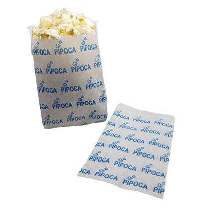 Saco Branco de Papel para Pipoca Médio – 50 unidades  