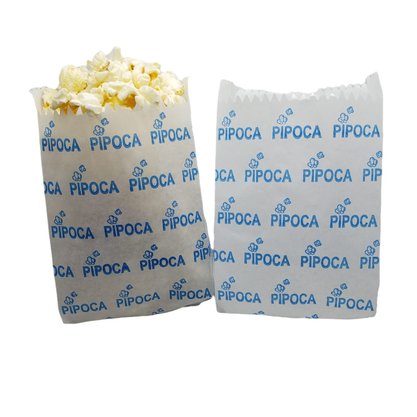 Saco Branco de Papel para Pipoca Médio – 50 unidades  