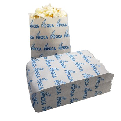 Saco Branco de Papel para Pipoca Médio – 50 unidades  