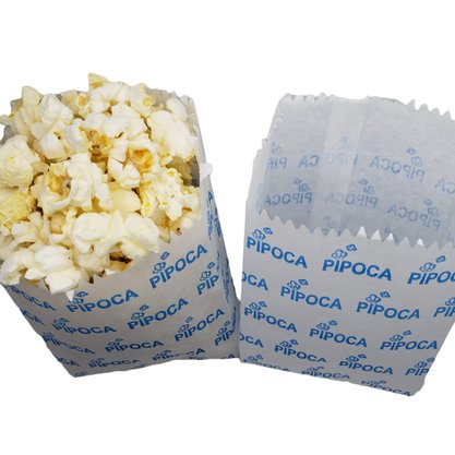 Saco Branco de Papel para Pipoca Médio – 50 unidades  