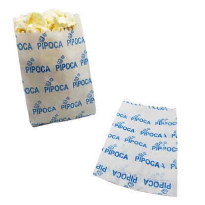 Saco Branco de Papel para Pipoca Pequeno – 50 unidades  