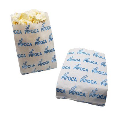 Saco Branco de Papel para Pipoca Pequeno – 50 unidades  