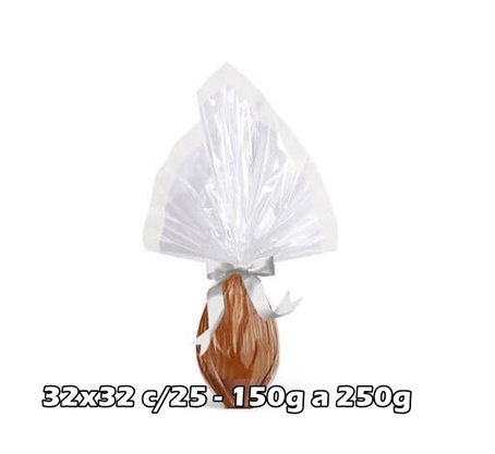 Saco Express para Ovo 32x32 Incolor – Cromus (PACOTE FECHADO COM 25 UNIDADES)