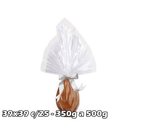 Saco Express para Ovo 39x39 Incolor –Cromus (PACOTE FECHADO COM 25 UNIDADES)