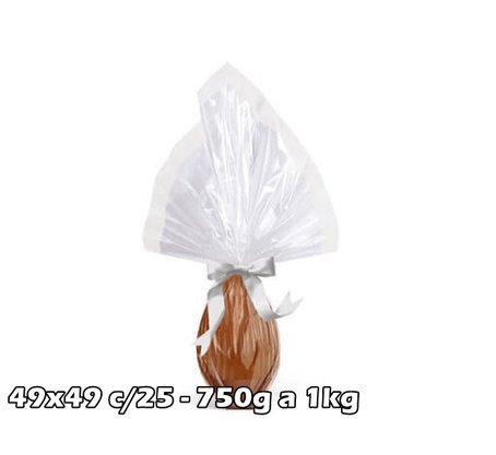 Saco Express para Ovo 49x49 Incolor – Cromus (PACOTE FECHADO COM 25 UNIDADES)