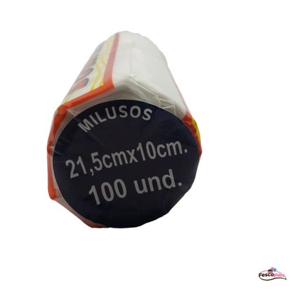 Saco para Cachorro Quente 21,5 x 10cm Rolo com 100un. – Milusos 