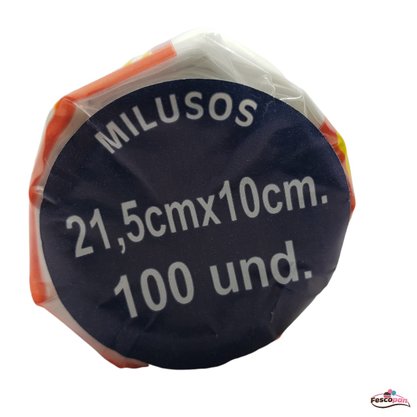 Saco para Cachorro Quente 21,5 x 10cm Rolo com 100un. – Milusos 