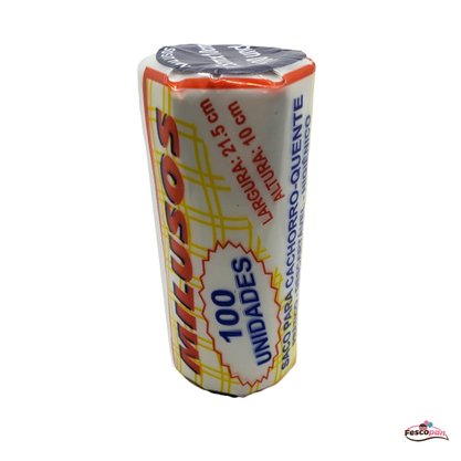 Saco para Cachorro Quente 21,5 x 10cm Rolo com 100un. – Milusos 