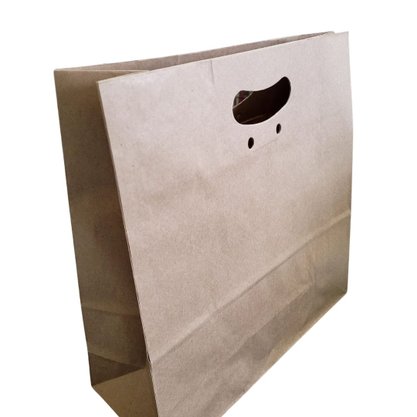 Sacola Papel Kraft alça Boca de Palhaço 30.5x11.5x30.5 – unidade