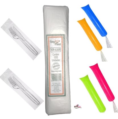 Sacos para Geladinho e Talheres 4 x 23cm com 1000un. – Segplast 