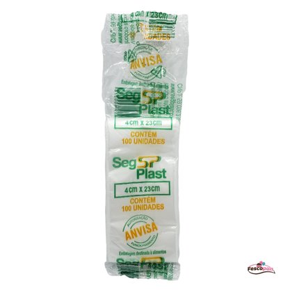 Sacos para Geladinho e Talheres 4 x 23cm com 100un. – Segplast 
