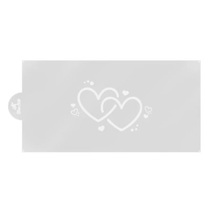 Stencil para Bolo – Coração Duplo - Bluestar