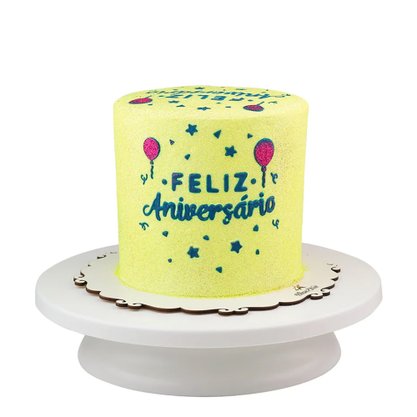 Stencil para Bolo – Feliz Aniversário - Bluestar