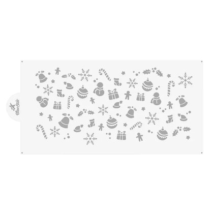 Stencil para Bolo – Natal Sortido - Bluestar