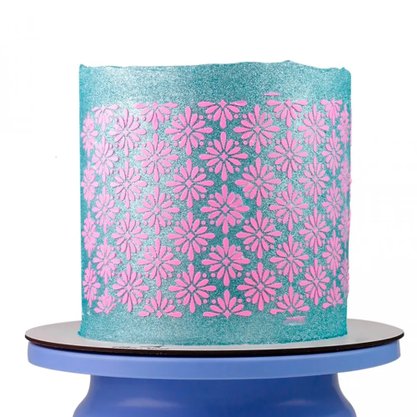  Stencil para Bolo – Ornamentos Florais - Bluestar