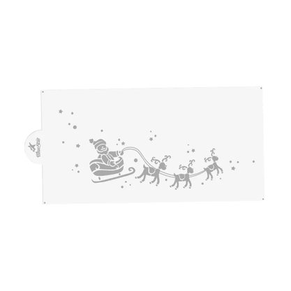 Stencil para Bolo - Trenó Papai Noel - Bluestar