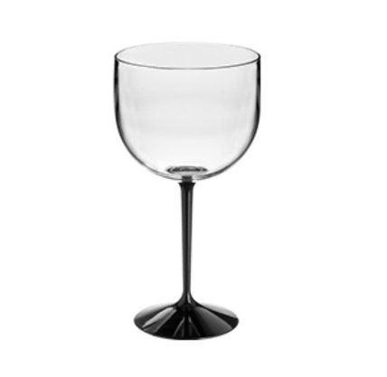 Taça de Gin Shelby Bicolor Transparente (Cristal) com Base Preta 500ml - Neoplas