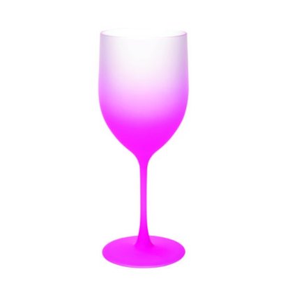 Taça de Vinho Gênova Fantasy Degradê Rosa Neon 400ml - Neoplas