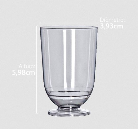 Taça Licor ou Doces 50ml transparente (Cristal) com 10 un. – Strawplast 