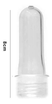 Tubete Mini 8cm com Tampa transparente - 10 unidade