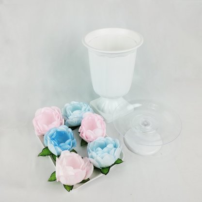 Vaso Grego Decorativo – Branco - 19x12,5 – Tasil