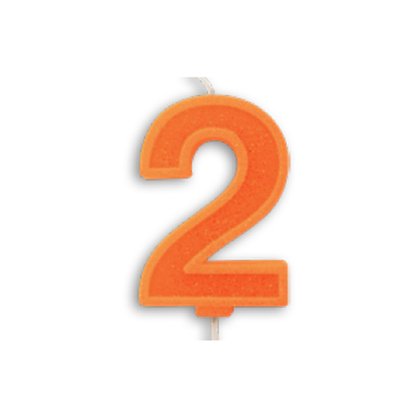 Vela Laranja Neon N°2 –– 7,5cm – Make+
