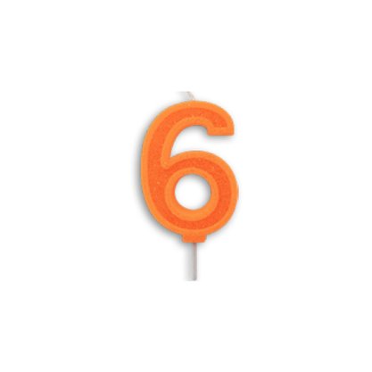 Vela Laranja Neon N°6 –– 7,5cm – Make+