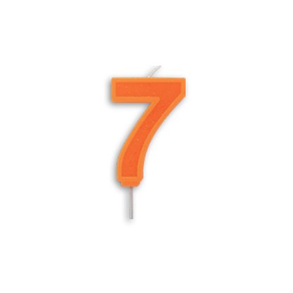 Vela Laranja Neon N°7 –– 7,5cm – Make+