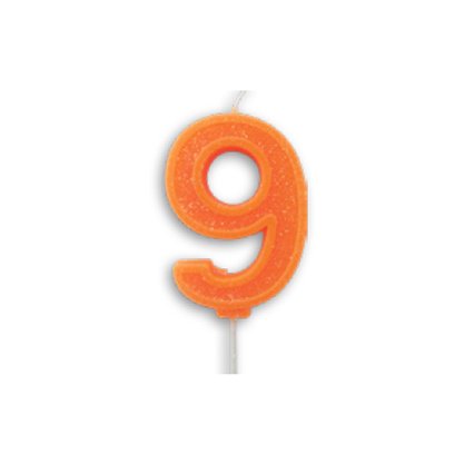 Vela Laranja Neon N°9 –– 7,5cm – Make+