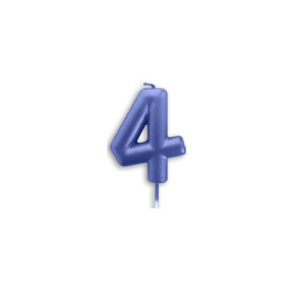 Vela Metalizada Azul - N°4 – 6cm – Make+