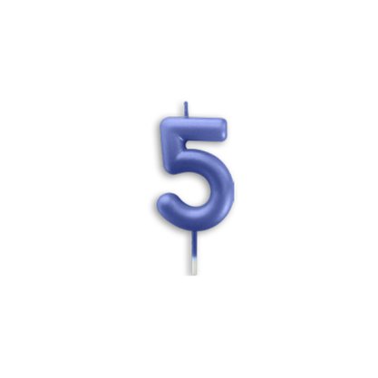 Vela Metalizada Azul - N°5 – 6cm – Make+