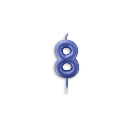 Vela Metalizada Azul - N°8 – 6cm – Make+
