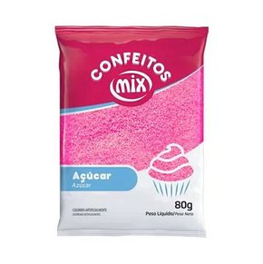 Açúcar Cristal 80g Rosa - Mix