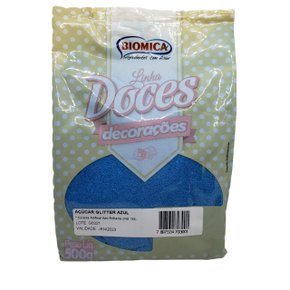 Açúcar Glitter Azul 500g – Biomica